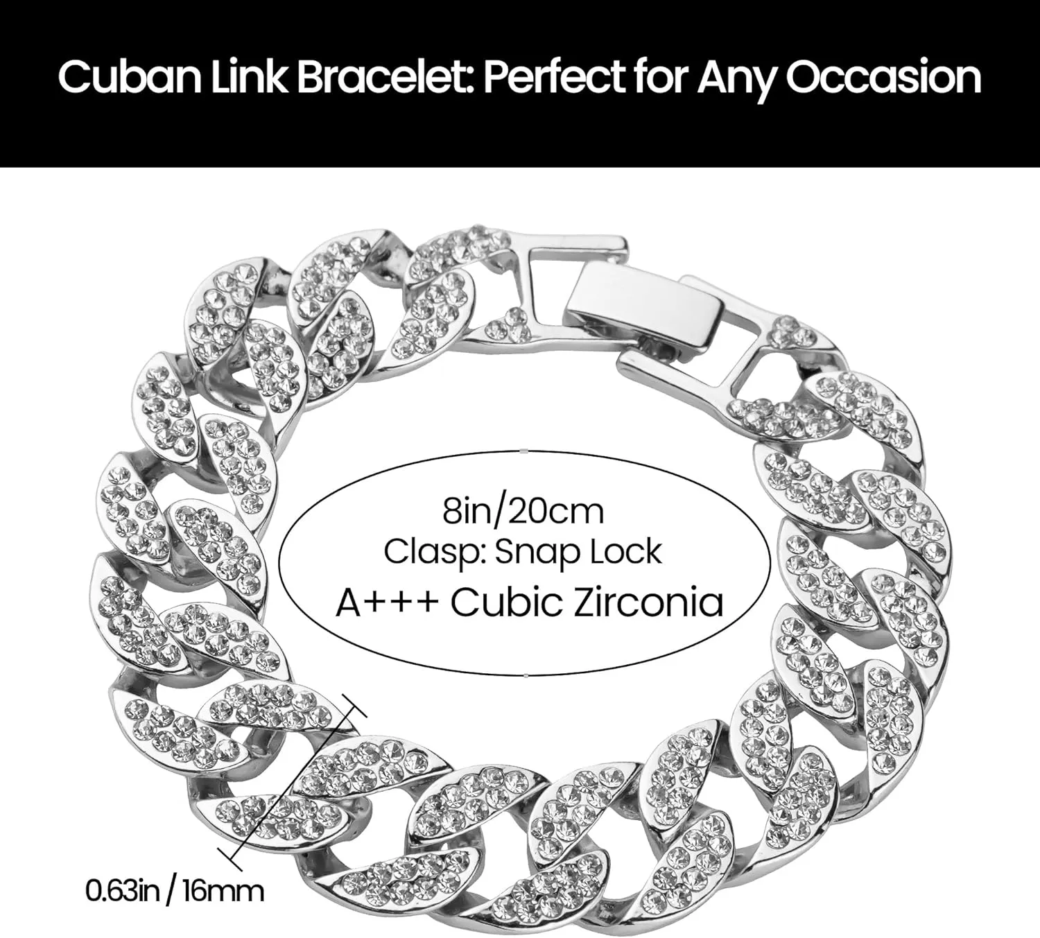 Diamond Solitaire Colorful Dial Heavy Gold Silver Plated Men's Quartz 46MM Square Dial Watch, Cuban Link 8 Inch Bracelet Set