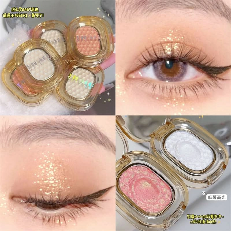 Dikalu Mochi Highlighter Eyeshadow – Soft, Shimmering Pearl Finish