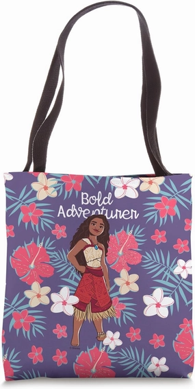 Disney Moana 2 Bold Adventurer Tropical Floral Moana Tote Bag