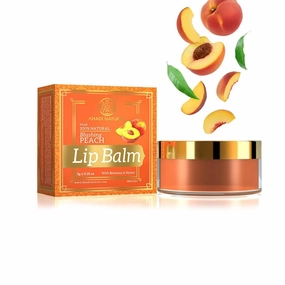 DJ Peach Lip Balm with Beeswax and Shea Butter | Natural Lip Balm for Soft & Hydrated Lips | Herbal Lip Balm for Chapped Lips | Free from Harsh Chemicals | Unisex Lip Balm | 5gm