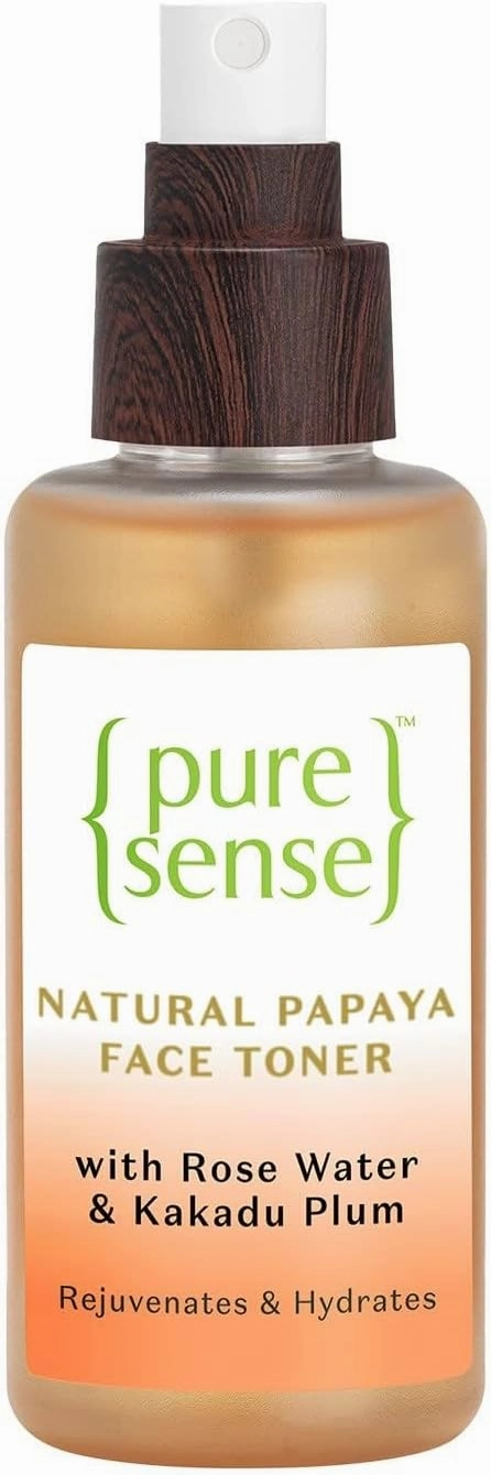 DJ Pure-Sense Natural Papaya Face Toner with Rose Water, Bamboo Water & Kakadu Plum for Revitalised & Glowing Skin 100ml