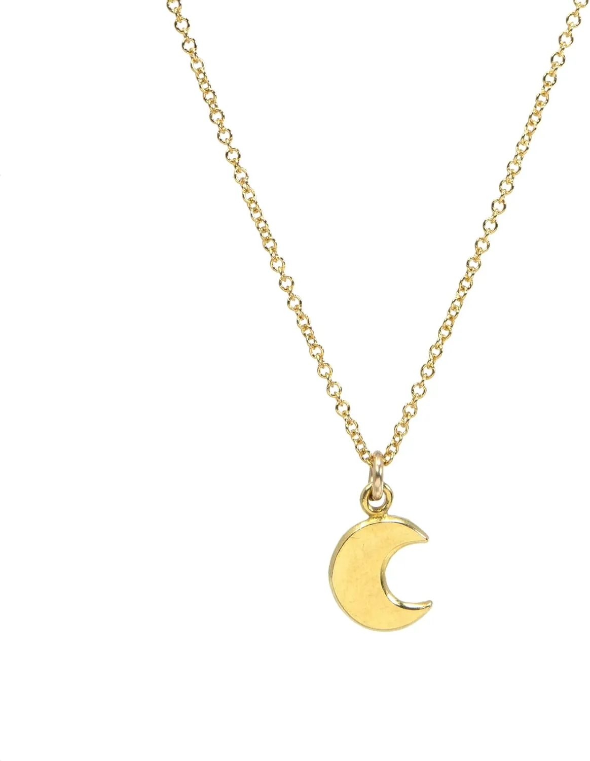 Dogeared Womens The Sky Is The Limit Crescent Moon Necklace Gold One Size One Size