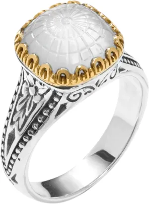 Dome Silver 18k Gold MOP Doublet Ring DKJ970-313 S6