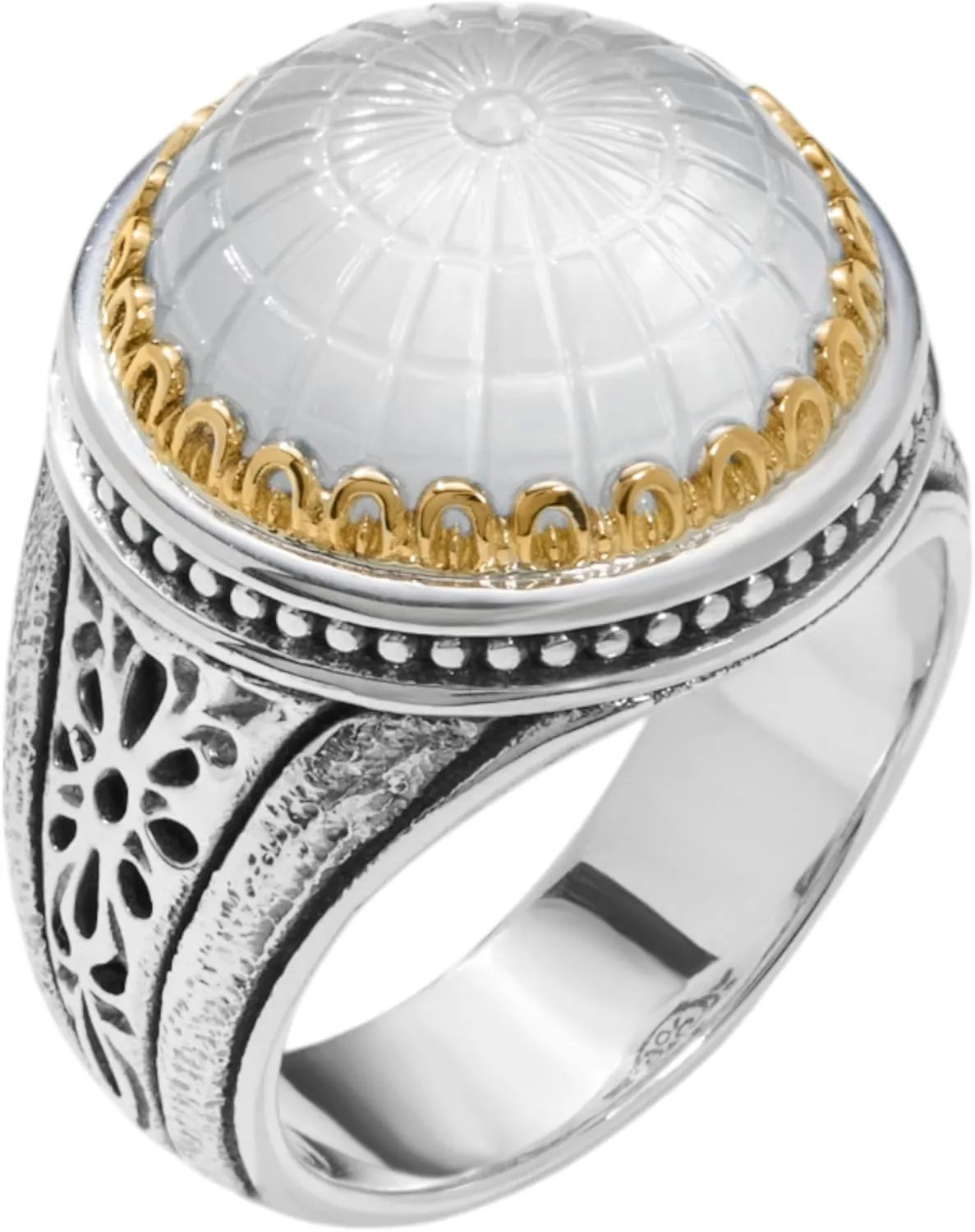 Dome Silver 18k Gold MOP Doublet Ring DKJ972-313 S6