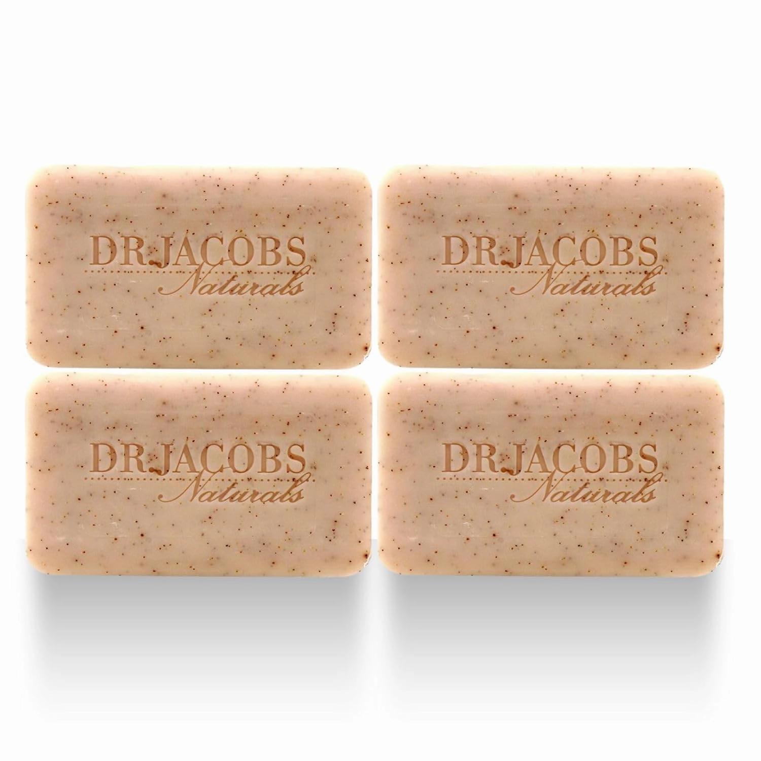 DR.JACOBS NATURALS Castile 5 oz Bar Soap for Face and Body Triple Milled Loofah Exfoliating Vegan (Lucy Rose)(4-pack)