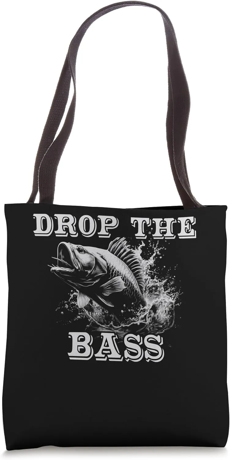 Drop Bass Not Bombs Bold Statement Imagery Tote Bag