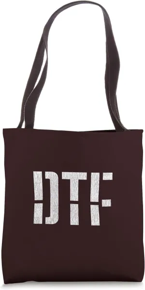 DTF Bold Stencil Design With Details Tote Bag