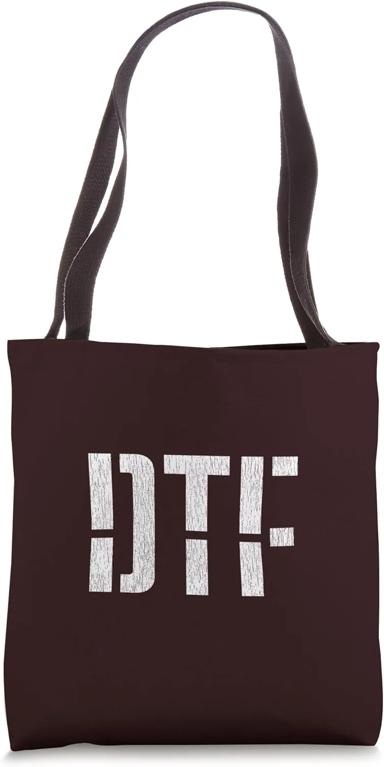 DTF Bold Stencil Design With Details Tote Bag