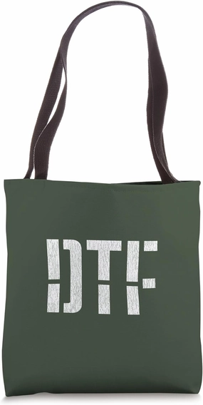 DTF Bold Stencil Design With Details Tote Bag