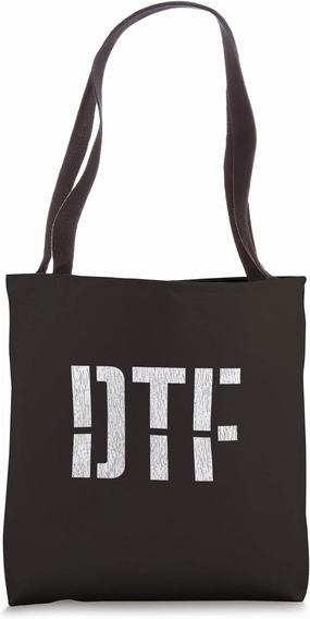 DTF Bold Stencil Design With Details Tote Bag