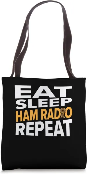 Eat Sleep Ham Radio Repeat Bold Frequency Lifestyle Tote Bag