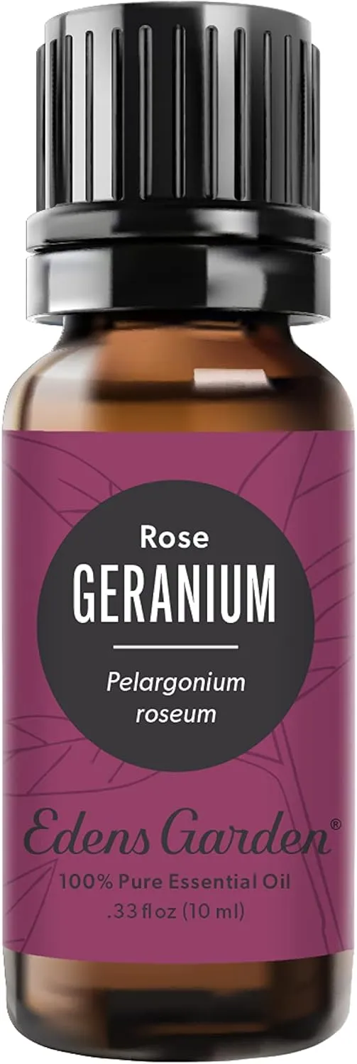Edens Garden Geranium- Rose Essential Oil- 100% Pure Premium Grade, Undiluted, Natural, Therapeutic, Aromatherapy, The Best for Diffuser, Face, Candle, Hair 10 ml (.33 fl oz)