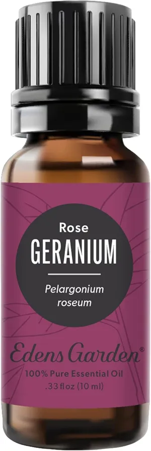 Edens Garden Geranium- Rose Essential Oil- 100% Pure Premium Grade, Undiluted, Natural, Therapeutic, Aromatherapy, The Best for Diffuser, Face, Candle, Hair 10 ml (.33 fl oz)