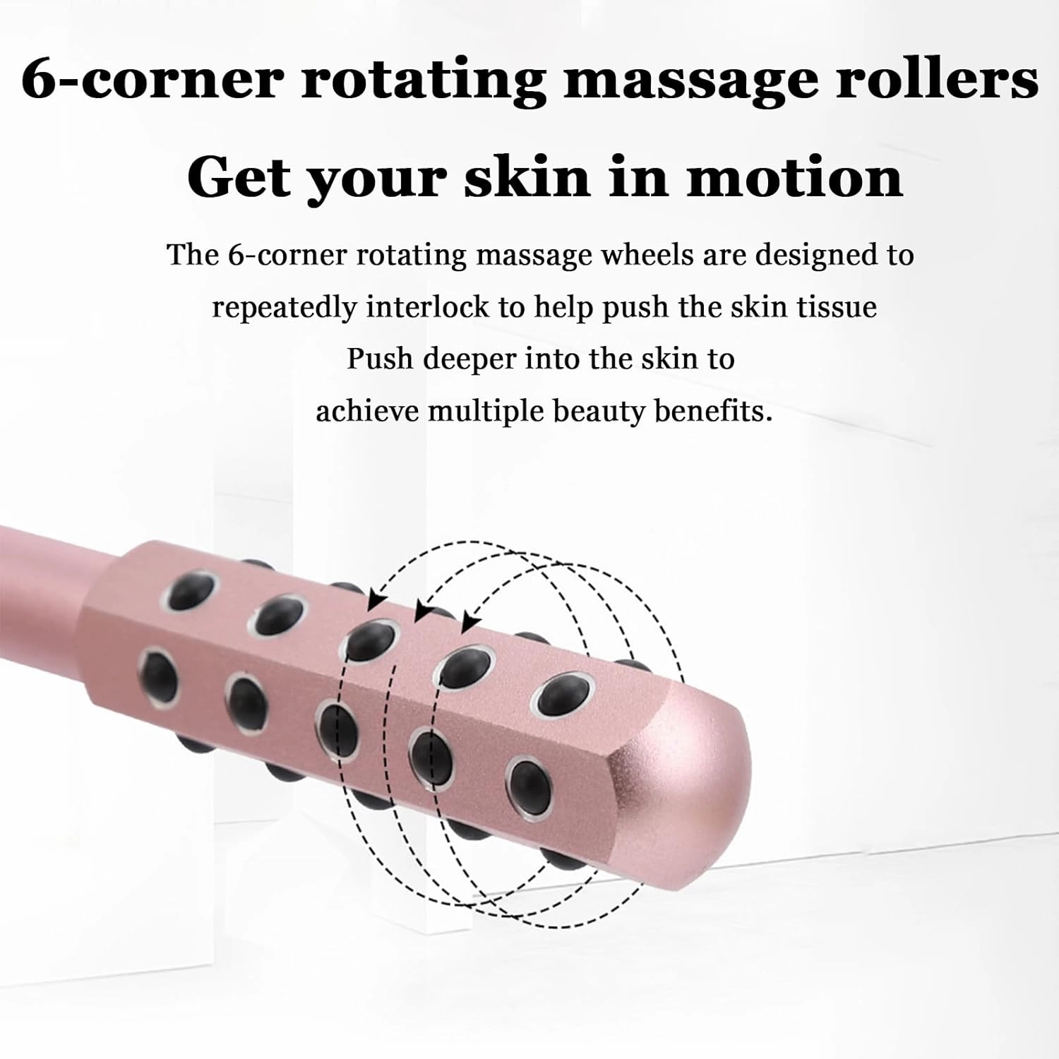 Elarique Face Roller, Elarique Glow Sculpt - Beauty Roller, Germanium Stone Face Roller for up Lifting and Skin Care, Beauty Sculptor Roller (30 Purple)