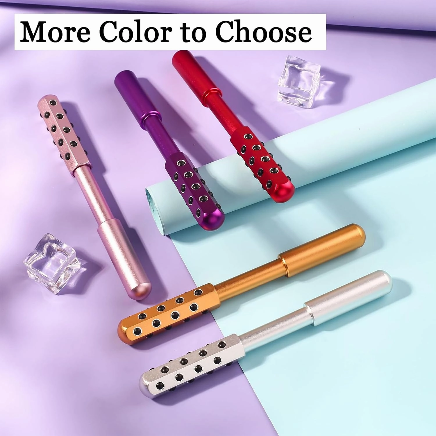 Elarique Face Roller, Elarique Glow Sculpt - Beauty Roller, Germanium Stone Face Roller for up Lifting and Skin Care, Beauty Sculptor Roller (30 Purple)