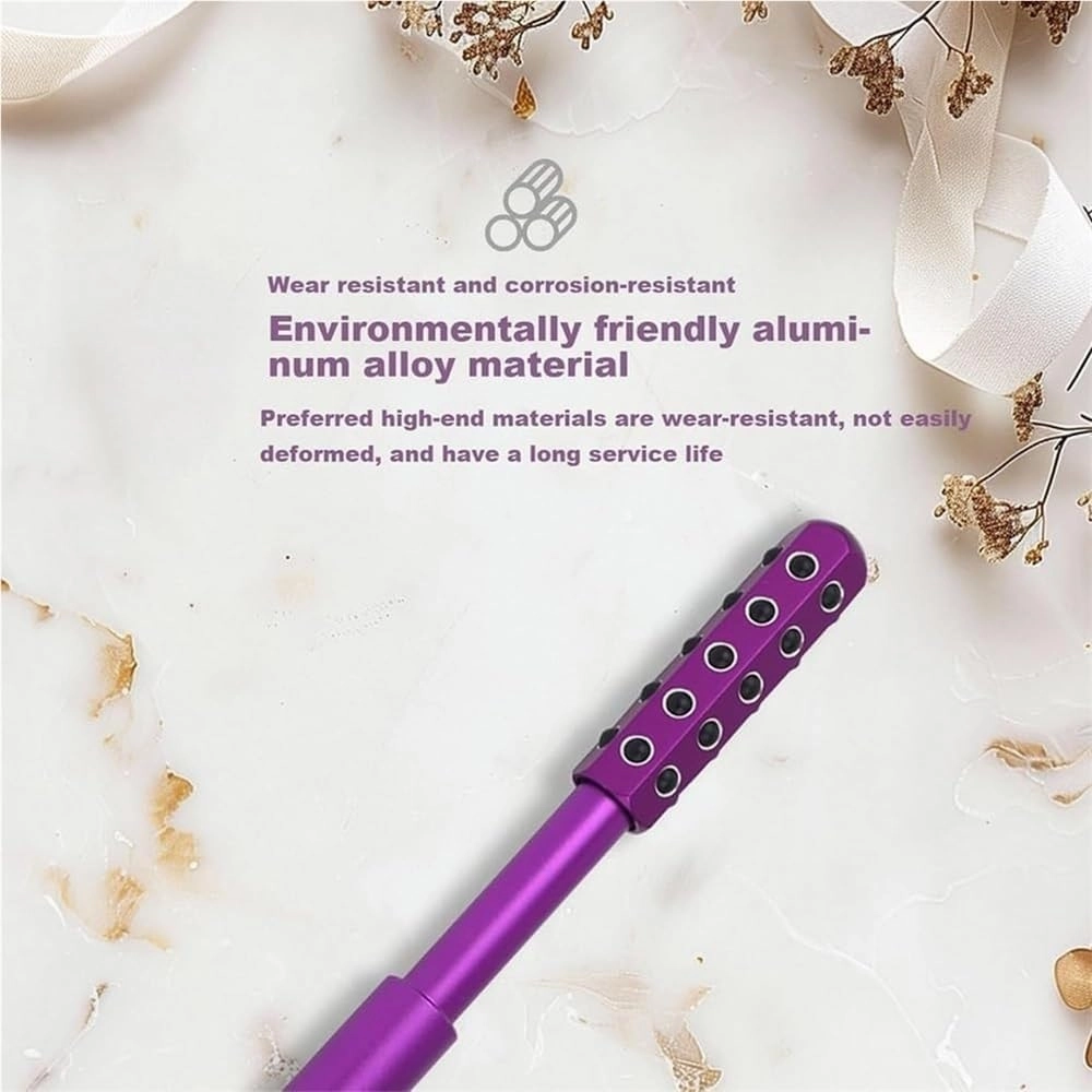 Elarique Glow Sculpting - Beauty Roller, Germanium Stone Face Sculpting Tool, Facelift Pro Roller, Massage Face Tool, Portable Cooling & Sculpting, Ergonomic Handle(Gold)
