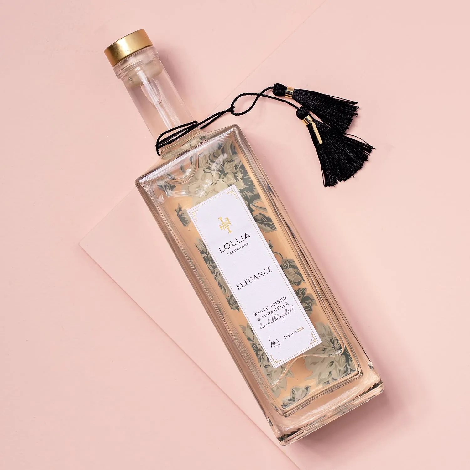 Elegance Bubble Bath - White Amber and Mirabelle by Lollia for Women - 24.8 oz Bubble Bath