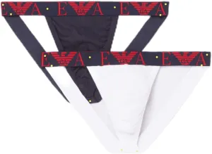 Emporio Armani Men's Bold Monogram 2-Pack Jockstrap