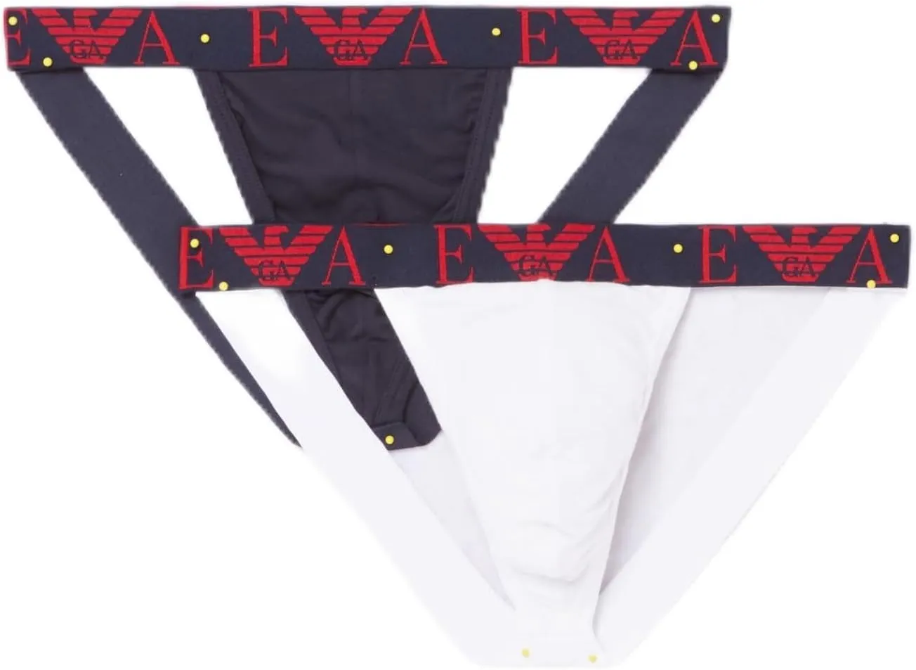 Emporio Armani Men's Bold Monogram 2-Pack Jockstrap
