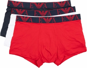 Emporio Armani Men's Bold Monogram 3-Pack Trunk
