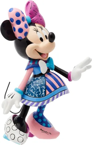 Enesco Disney Britto Minnie Mouse Posing in Dress Figurine, 8.875 Inch, Multicolor