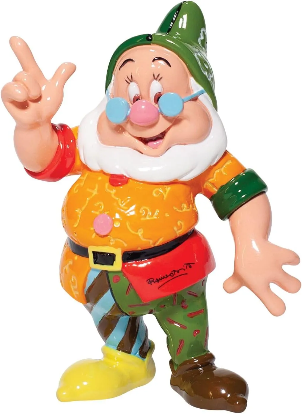 Enesco Disney by Romero Britto Snow White and The Seven Dwarfs Doc Miniature Figurine, 3.35 Inch, Multicolor