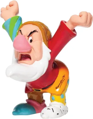 Enesco Disney by Romero Britto Snow White and The Seven Dwarfs Grumpy Miniature Figurine, 4.7 Inch, Multicolor