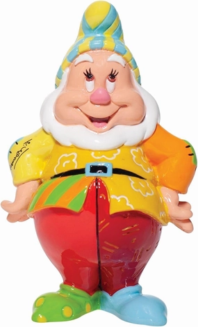 Enesco Disney by Romero Britto Snow White and The Seven Dwarfs Happy Miniature Figurine, 4.7 Inch, Multicolor