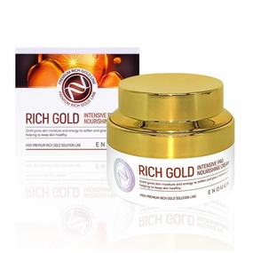 ENOUGH High Premium Pro Cream, Collagen Peptides & Hyaluronic Acid Facial Moisturizer for Women, Korean Skin Care Face and Neck Creams for Tightening Firming (Rich Gold Intensive Pro Nourishing Cream)