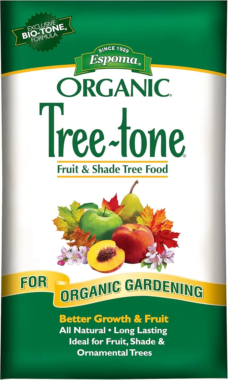 Espoma Organic Tree-Tone 6-3-2 Natural & Organic Fertilizer and Plant Food; 36 lb. Bag; Organic Fertilizer for All Trees. Use for Fruit Trees Like Peach & Apple Trees and All Shade Trees