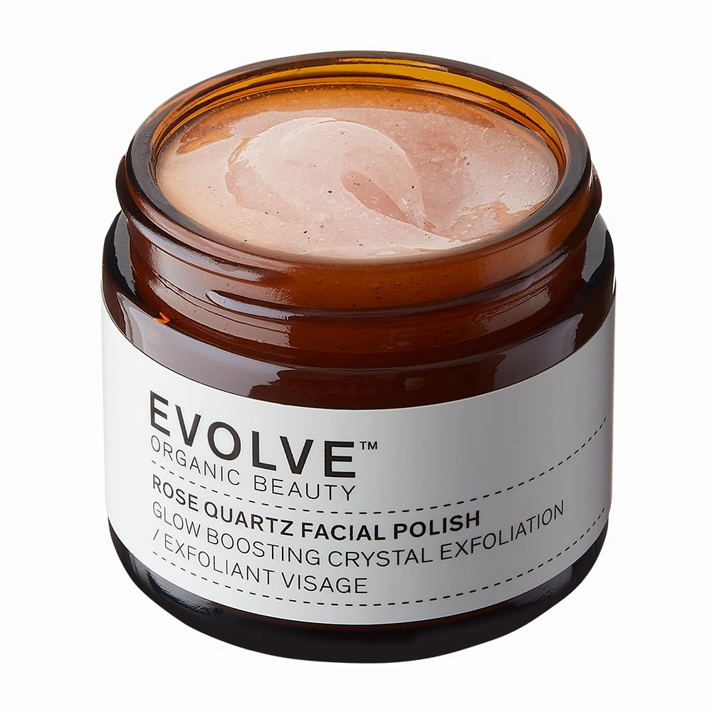 Evolve Organic Beauty - Natural Rose Quartz Facial Polish | Small-Batch, Vegan Clean Beauty (2 oz | 60 mL) Packaging May Vary