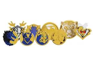 Exclusive Battle Royale Gold Medallion - 3D-Printed Collector's Set - Ultimate Gaming Gift, Limited Edition (Large, Season 1 & 2 Bundle (9pcs))
