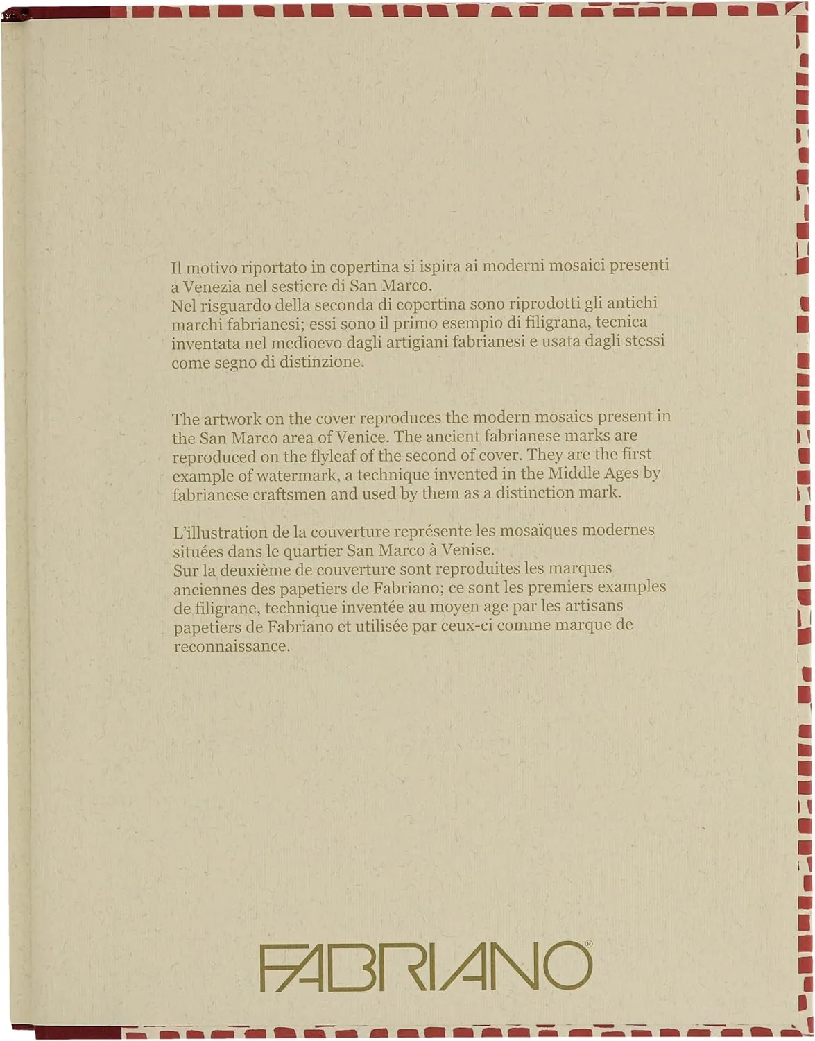 Fabriano Venezia Drawing Book, 9" x 12", Beige