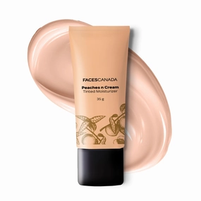 FACE'S CANADA Peaches N Cream Tinted Moisturizer - Light 01, 35 g | Soft Peachy, Natural Glow | Lightly Tinted BB Cream | Non Oily Lightweight Gel Formula | Blends Easily | Suitable For All Skin Types