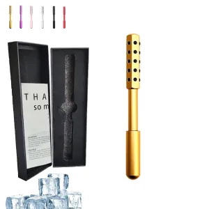 Facelift Pro Beauty Roller, Elarique Face Roller, Beauty Roller, Facial Massage Tool,Germanium Stone Face Roller for up Lifting and Skin Care (gold)