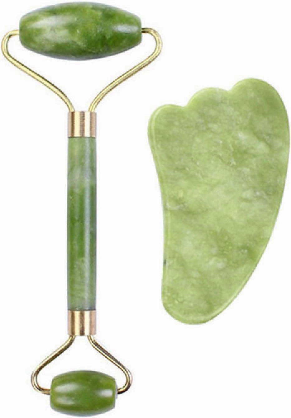 Facial Massage Roller Gua Sha Board Double Heads Jade Stone Jade Roller Gouache,type 015