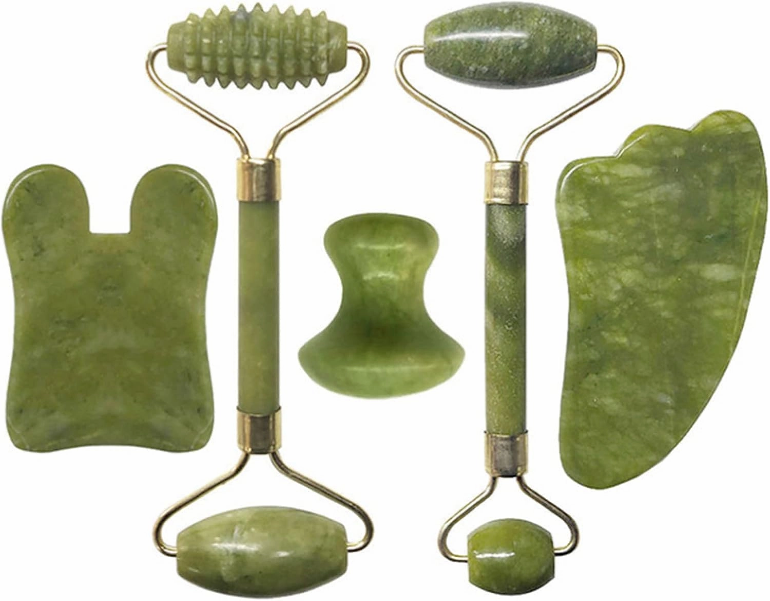 Facial Massage Roller Gua Sha Board Double Heads Jade Stone Jade Roller Gouache,type 02