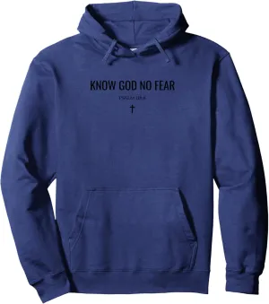 Faith Over Fear "Know God No Fear" Bold Christian Pullover Hoodie
