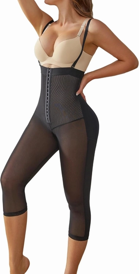 Faja Colombianas Bodysuit Tummy Control Shapewear for Women Open Bust Body Shaper Zipper