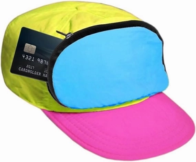 Fanny Pack Hat – Retro 80s/90s Costume Hat with Hidden Zipper Pocket | Adjustable Festival & Rave Cap | Funny 80s Party Accessory & Gag Gift for Men & Women