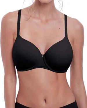 Fantasie Aura Seamless Molded T-Shirt Underwire Bra, 30G, Black