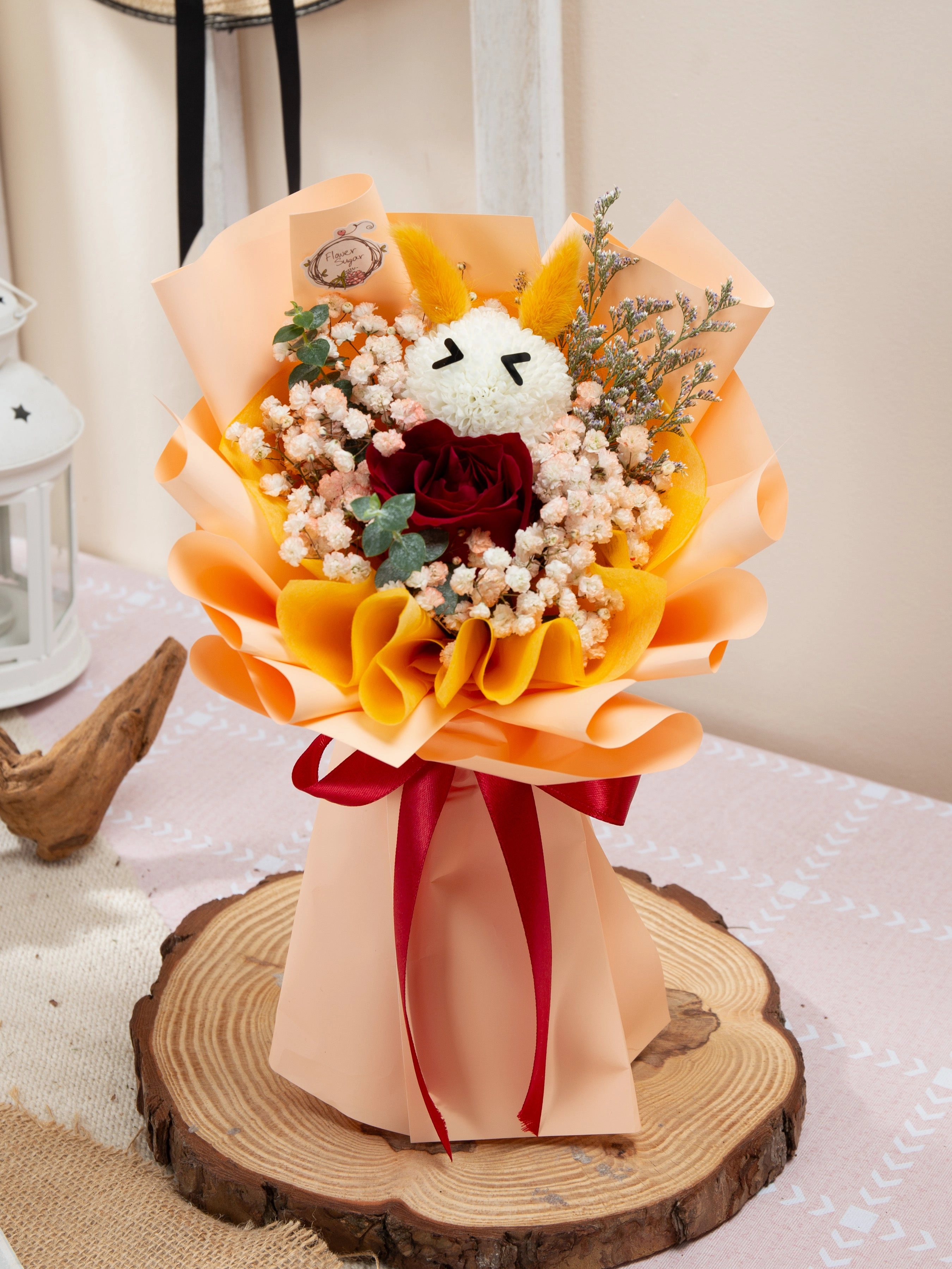 Farm Bunny (Red Rose)