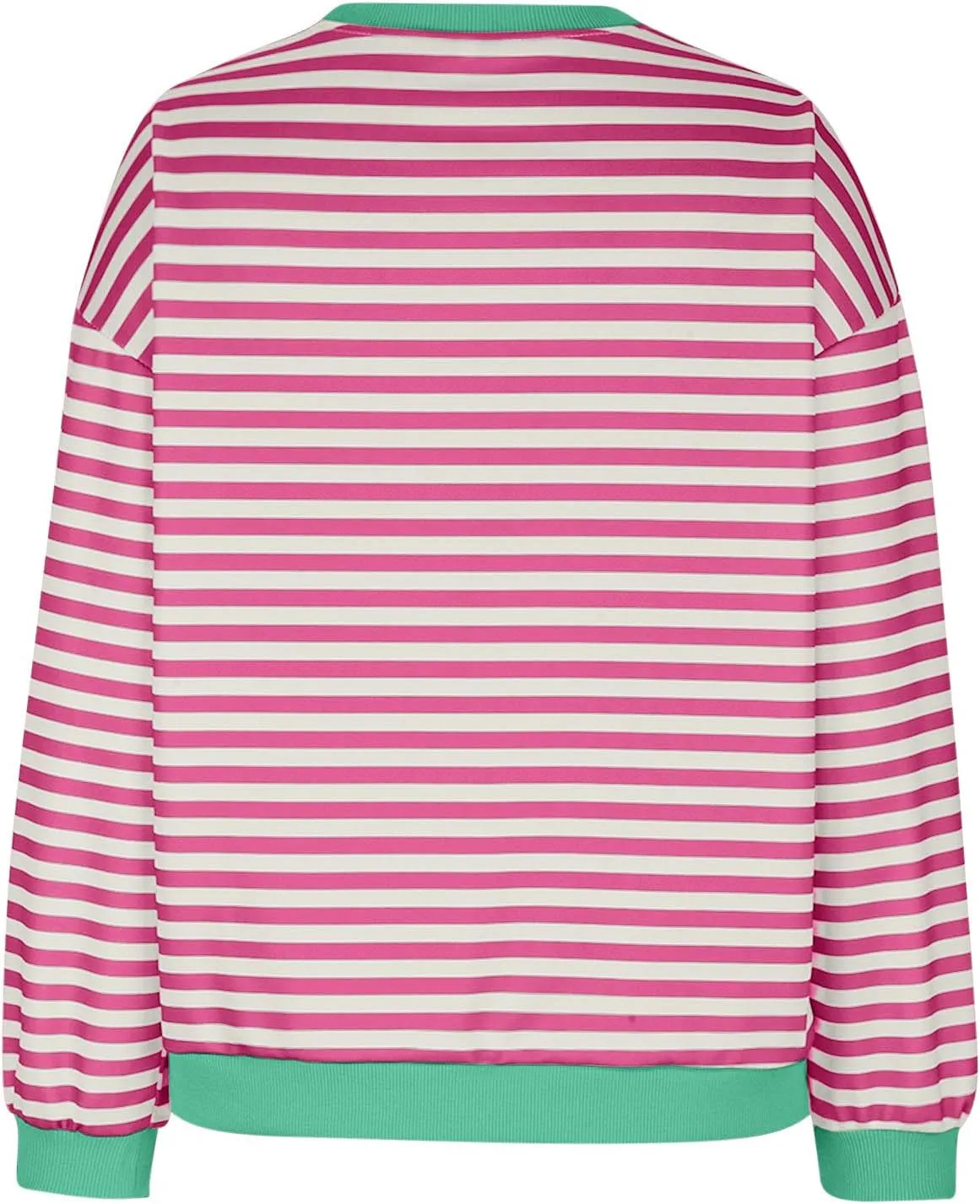 Fashion Tops for Women Trendy 2024 Spring Long Sleeve Shirts Causal Striped Crewneck Sweatshirt Trendy Preppy Clothes