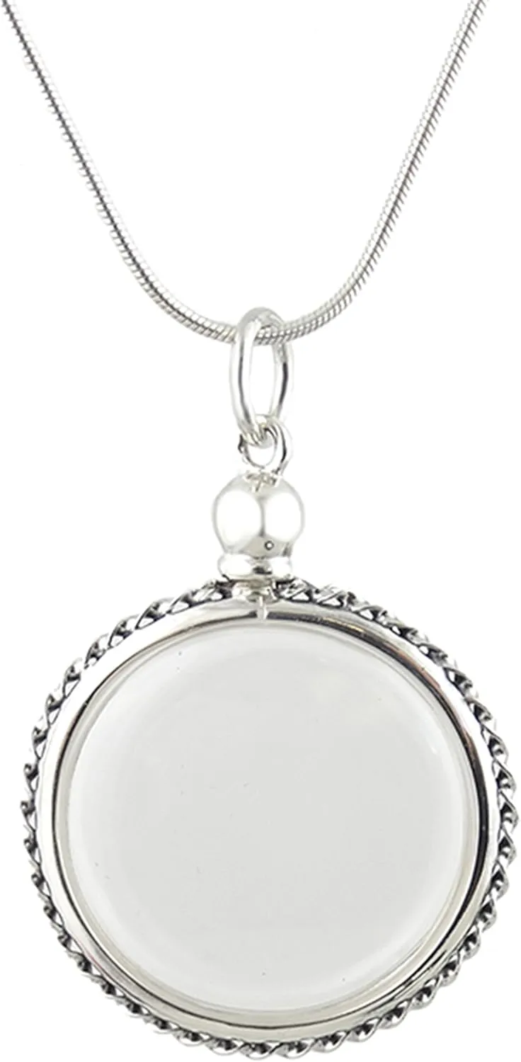 FashionJunkie4Life Sterling Silver Oval Locket Necklaces for Women, 18" Cable Chain