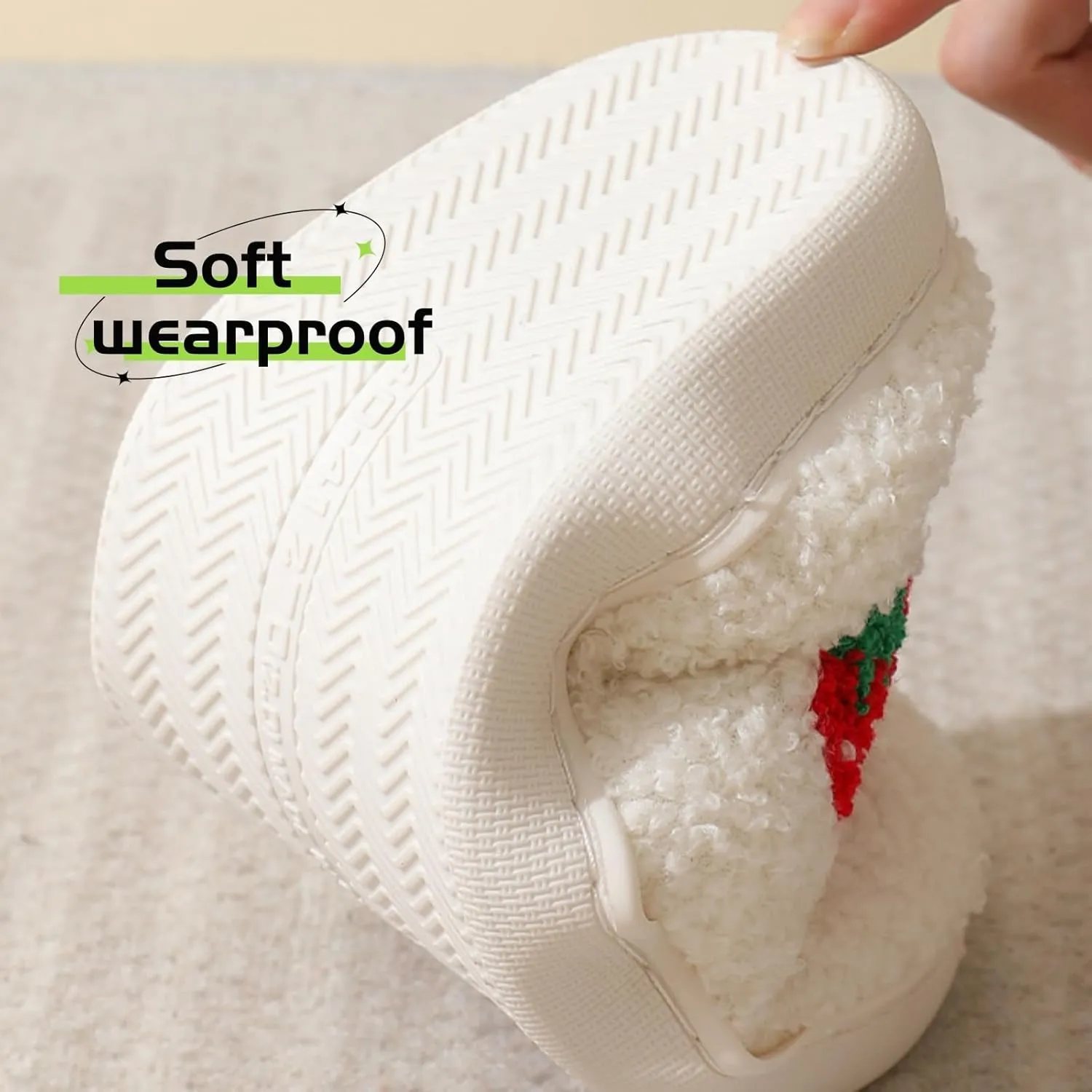 FAYUEKEY House Slippers for Women Fuzzy Mens Fruit Series Strawberry Bedroom Shoes