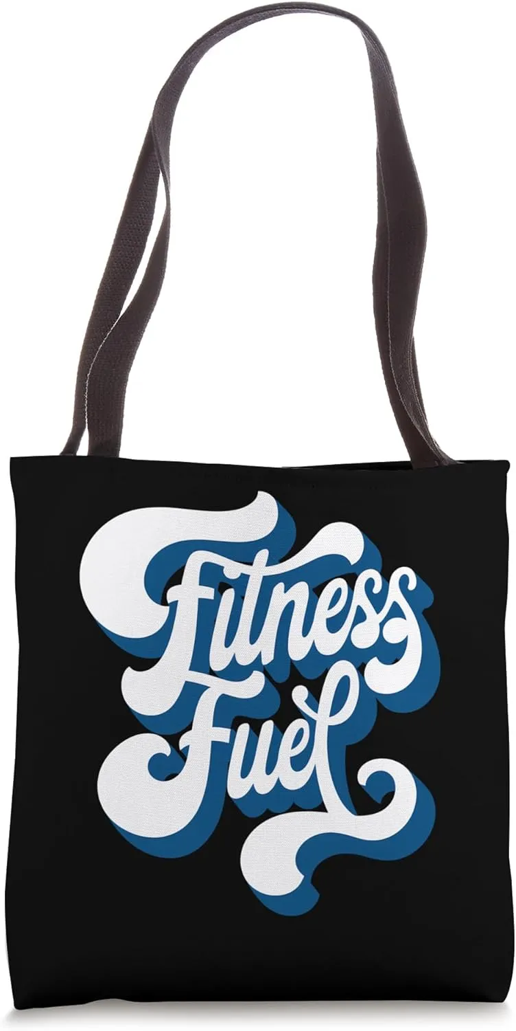 Fitness Fuel – Bold Workout Motivation Graphic Tote Bag