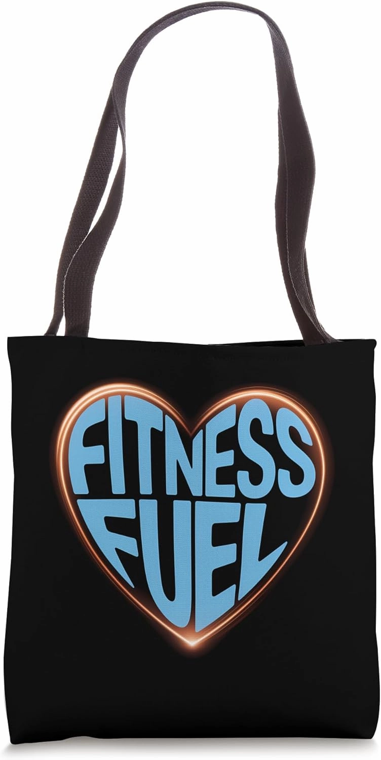 Fitness Fuel – Bold Workout Motivation Graphic Tote Bag