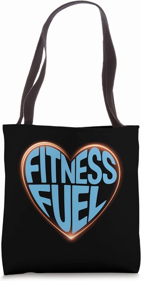 Fitness Fuel – Bold Workout Motivation Graphic Tote Bag