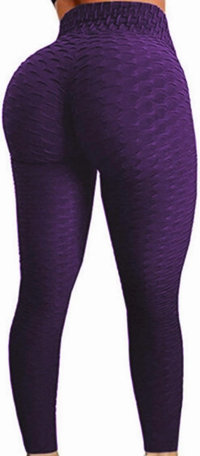 FITTOO Womens High Waist Textured Workout Leggings Booty Scrunch Yoga Pants Slimming Ruched Tights