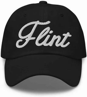 Flint Baseball Cap Flint Dad Hat Bold Script South Carolina SC Hat Embroidered Souvenir Gift Black
